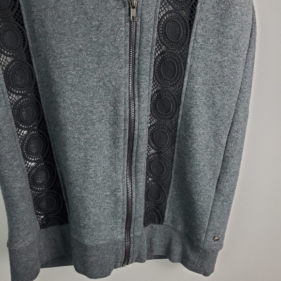 Fabletics Black and Gray Saige Vest Hoodie Soft Women - Picture 7 of 11